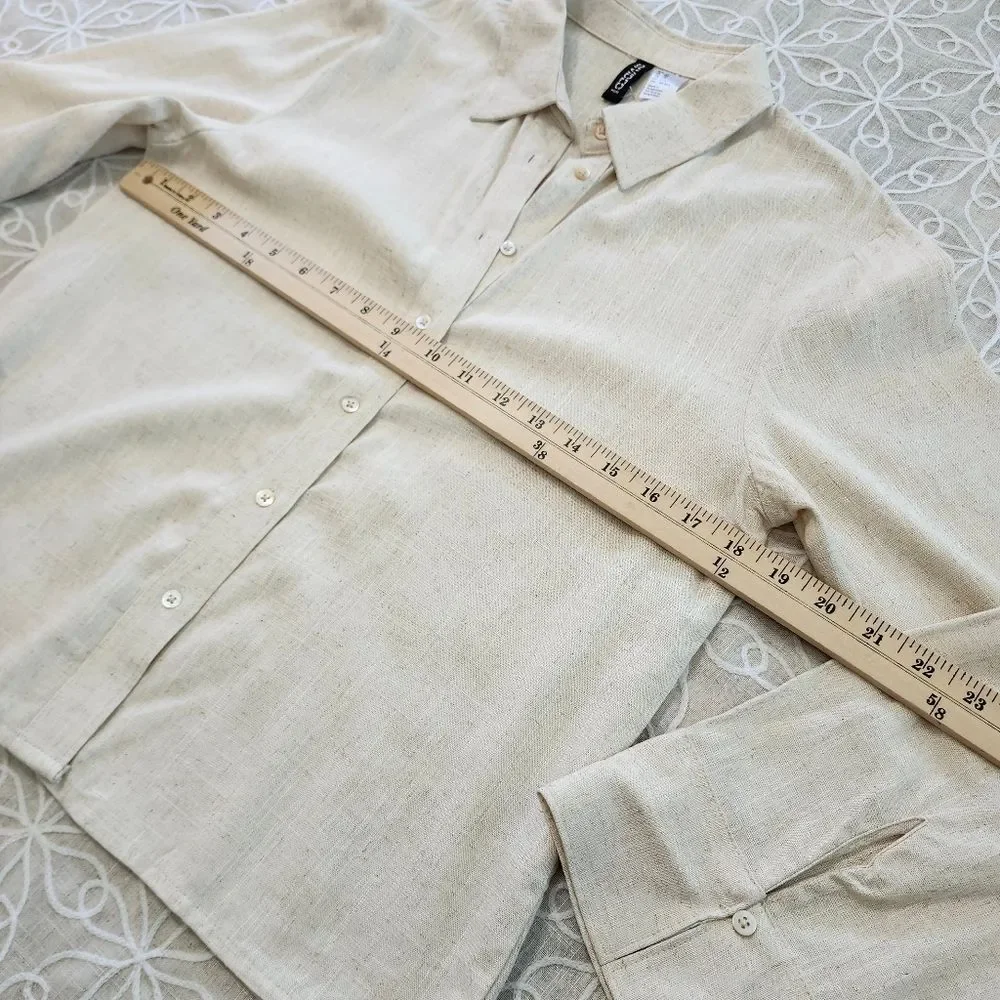 Divided H&M Linen Blend Shirt - Picture 9 of 12